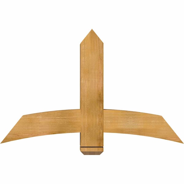 Ekena Millwork Bellingham Rough Sawn Timber Gable Bracket, Western Red Cedar, 48"W x 30"H x 6"D x 6"F, 15/12 Pitch GBW048X30X0606BEL00RWR - main